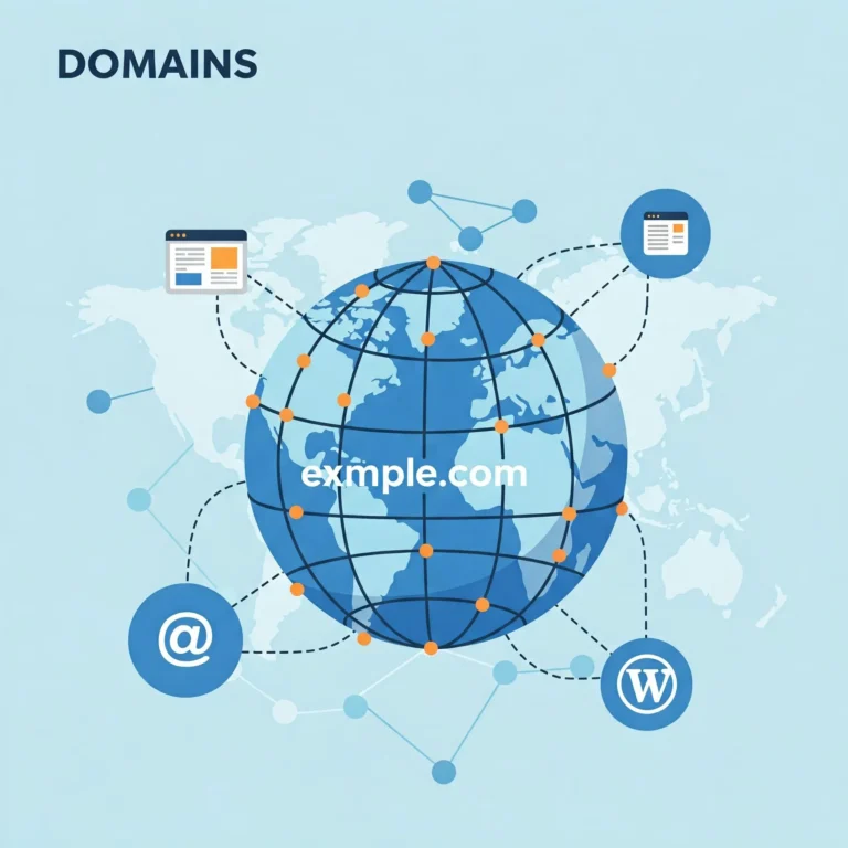 Domain name search bar with .co.za address suggestion