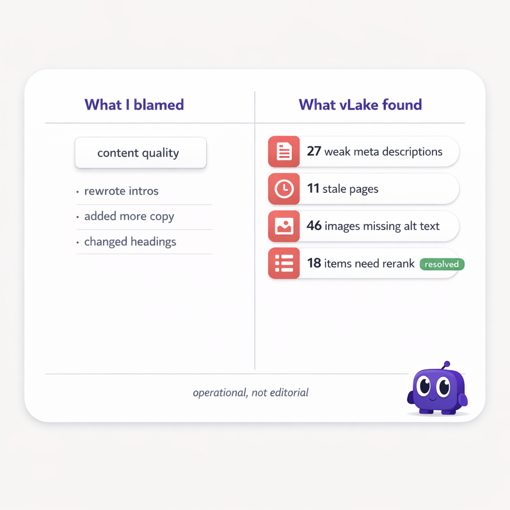 What I Thought vs What vLake Found