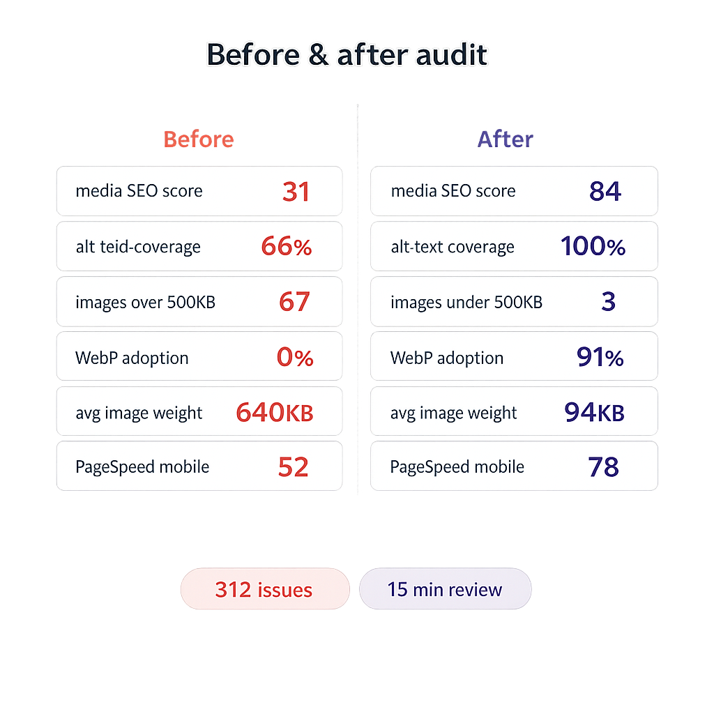 vlake-media-audit-before-after