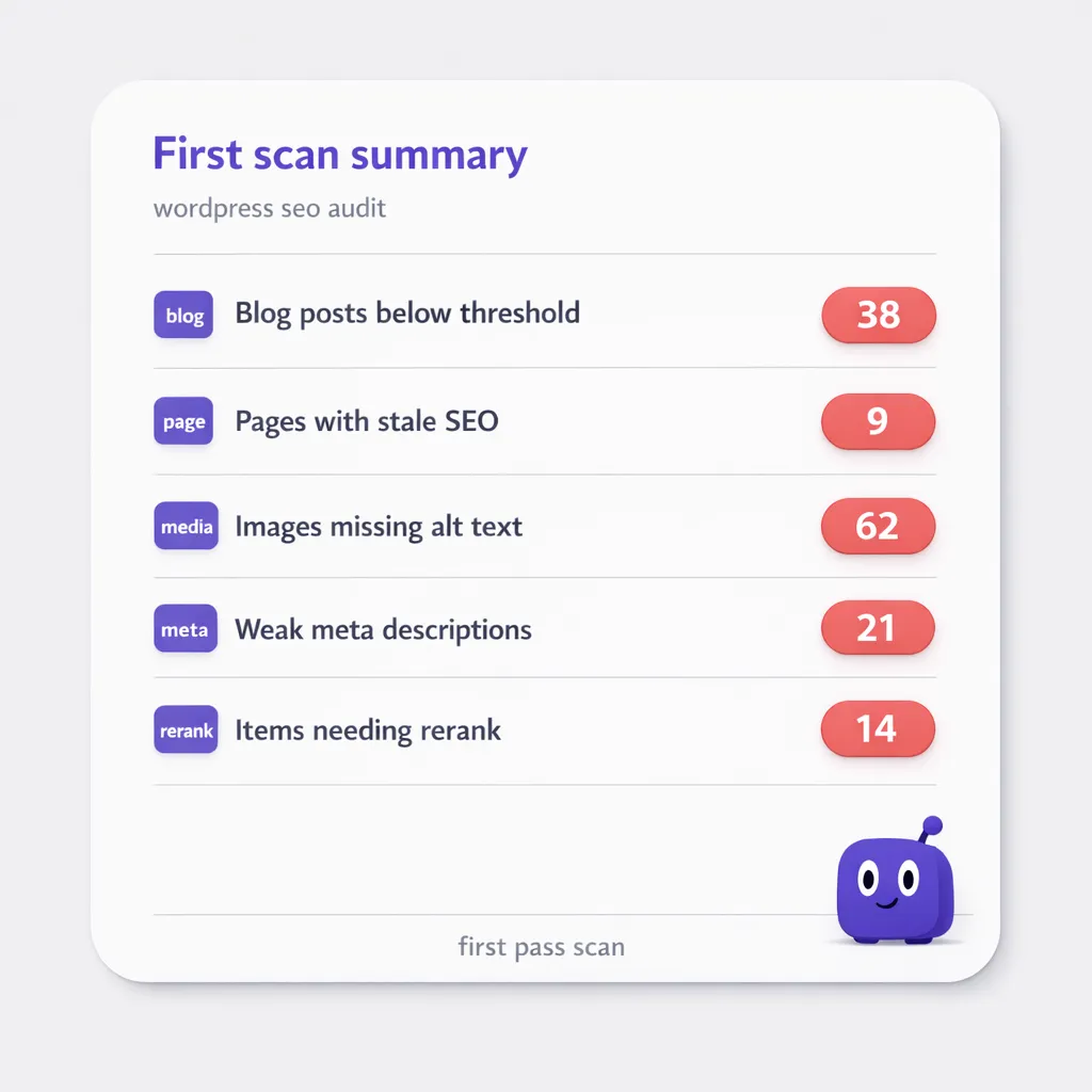 Blog SEO Score Improvement Snapshot