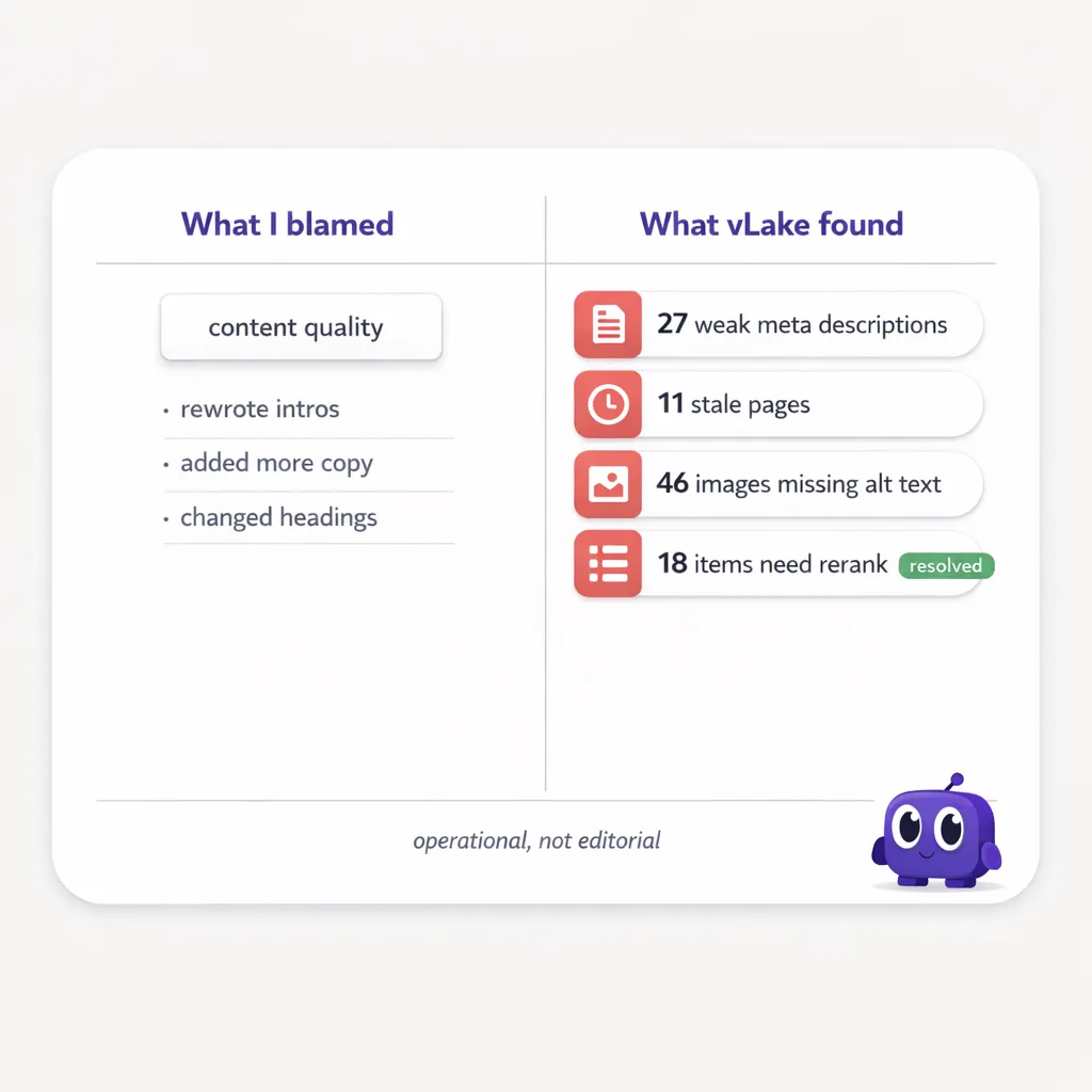 What I Thought vs What vLake Found