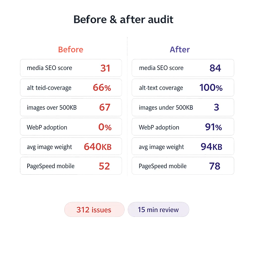 vlake-media-audit-before-after